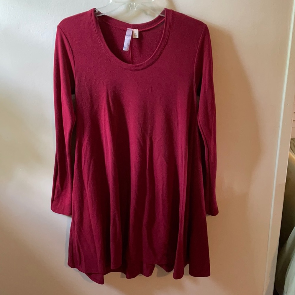 Red sweater dress